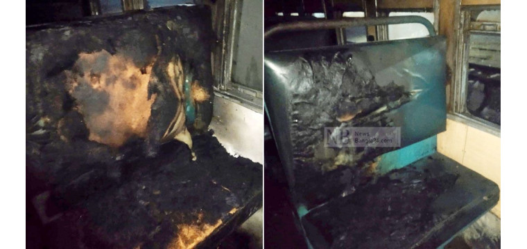 ঈশ্বরদীতে দুর্বৃত্তের আগুনে পুড়ল দাঁড়িয়ে থাকা ট্রেন
