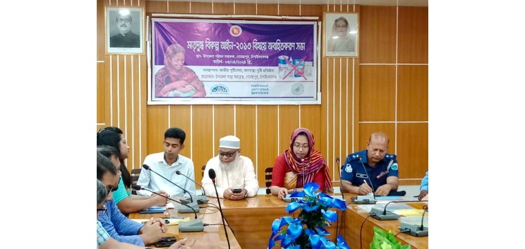 গোমস্তাপুরে মাতৃদুগ্ধ বিকল্প আইন বিষয়ে অবহিতকরণ সভা অনুষ্ঠিত