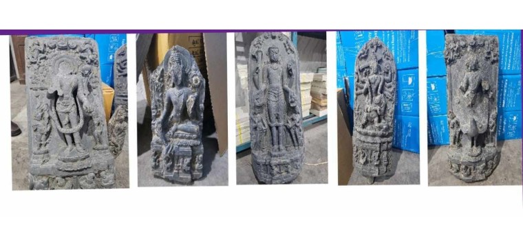 নাচোলে প্রায় ১০কোটি টাকা মূল্যের ৫টি কষ্টিপাথরের মূর্তি উদ্ধার 