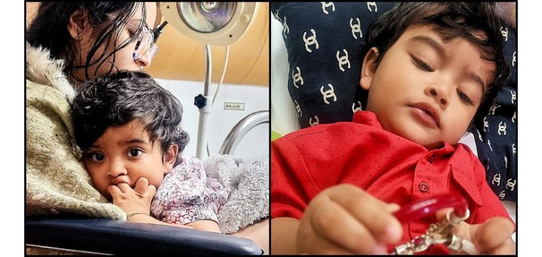 চিকিৎসার জন্য ছেলেকে নিয়ে কলকাতায় পরীমণি