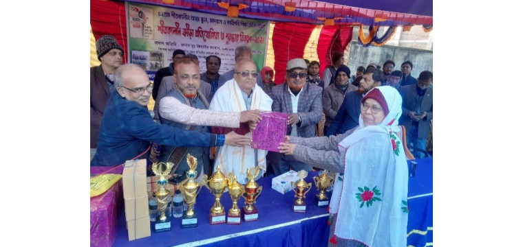 গোমস্তাপুরে শীতকালীন আন্ত:স্কুল, মাদ্রাসার  ক্রীড়া প্রতিযোগিতা ও পুরস্কার বিতরণ 