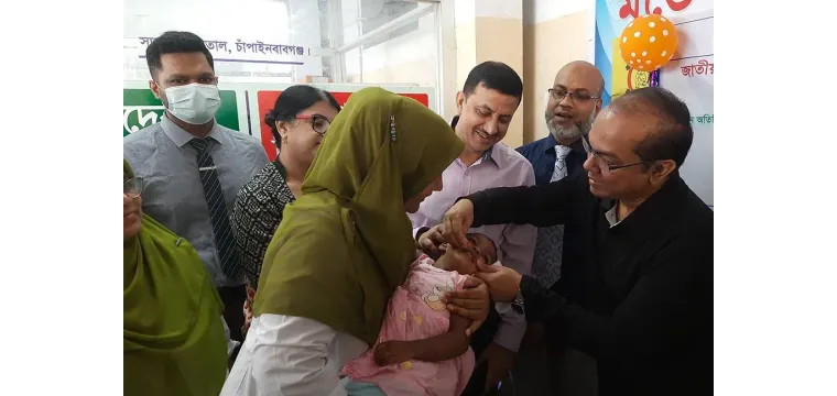 চাঁপাইনবাবগঞ্জে ভিটামিন এ প্লাস ক্যাপসুল ক্যাম্পেইনের উদ্বোধন