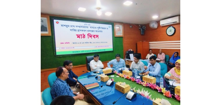 চাঁপাইনবাবগঞ্জে মাশরুম চাষ সম্প্রসারণে মাঠ দিবস