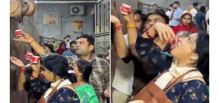 পবিত্র ভেবে মন্দিরের এসির পানি পানের হিড়িক ভারতে