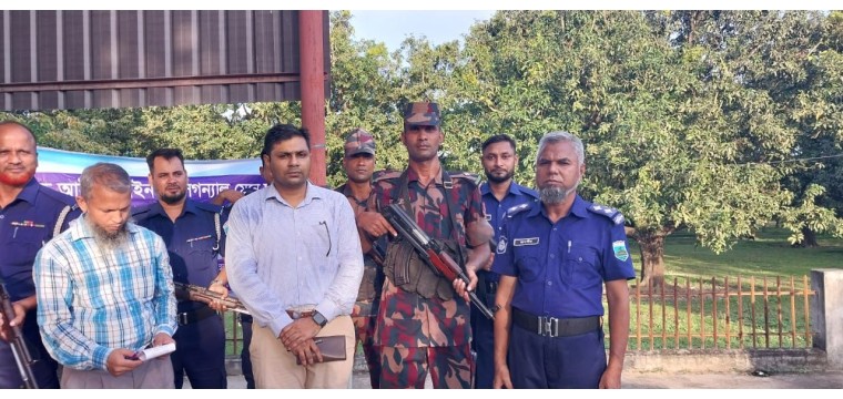 সোনামসজিদ স্থল বন্দর মহাসড়কে মোবাইল কোর্টের অভিযান