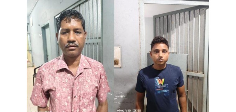 চাঁপাইনবাবগঞ্জে চুরি হওয়া স্বর্ণালংকার ও নগদ অর্থসহ গ্রেফতার ২