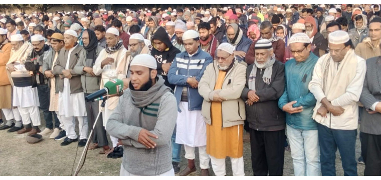 নাচোলে সাবেক প্রধানমন্ত্রী বেগম খালেদা জিয়ার গায়েবানা জানাজা অনুষ্ঠিত