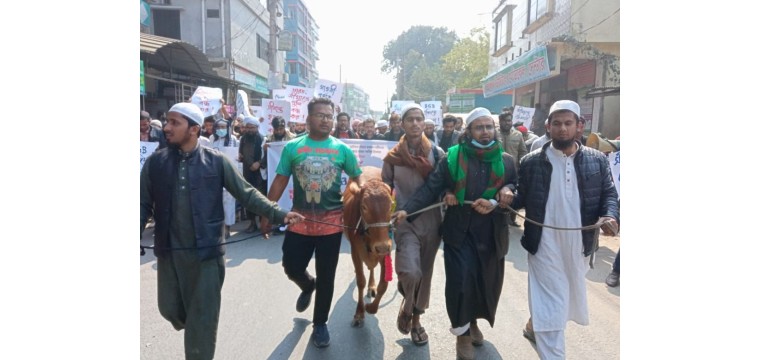 শিবগঞ্জে ভারতীয় আগ্রাসনবিরোধী সমাবেশ ও সামাজিক জেয়াফত