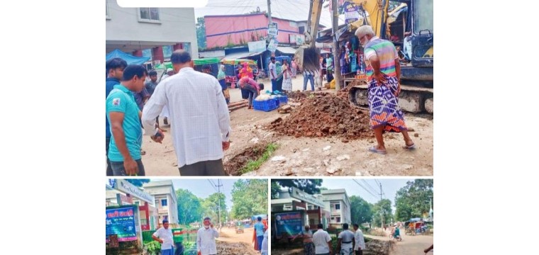 ভোলাহাটে জলাবদ্ধতা নিরসনে নিরলসভাবে কাজ করে যাচ্ছেন ইউএনও