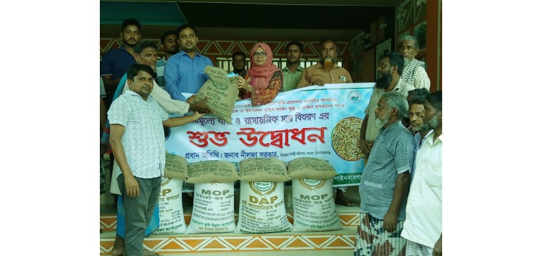 নাচোলে বিনামূল্যে ধানবীজ ও সার বিতরণ