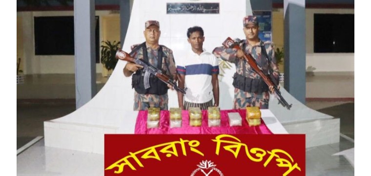 এক লাখ ইয়াবাসহ মিয়ানমারের নাগরিক আটক