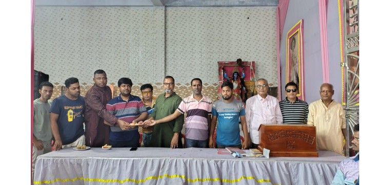 নাচোল ও গোমস্তাপুরে এম ফেরদৌস ইসলাম খোকনের পক্ষে বিভিন্ন পুজা মন্ডপ পরিদর্শন ও আর্থিক সহায়তা 