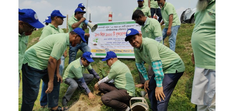 চাঁপাইনবাবগঞ্জ  পৌরসভার উদ্যোগে বৃক্ষরোপণ কর্মসূচীর উদ্বোধন